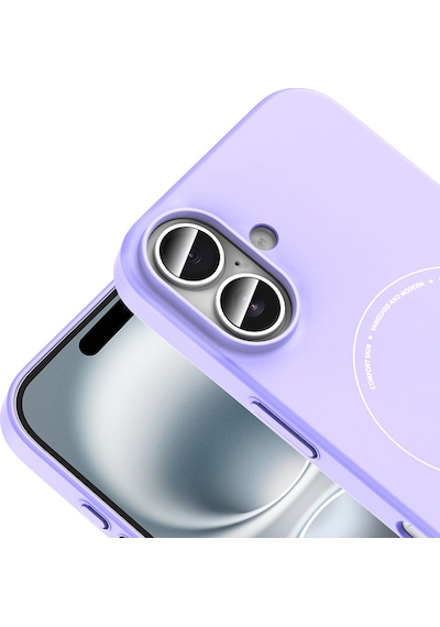 İphone 17 Kılıf M-safe Şarj Özellikli Kamera Korumalı Ardx Elio Sert Pc Kapak - Lila Çok Renkli