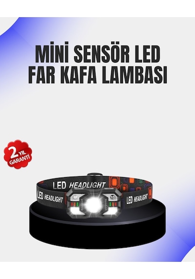 Kamp Ve Yürüyüş İçin Sensörlü Led Kafa Feneri Ayarlanabilir Mh-hs2894-4333