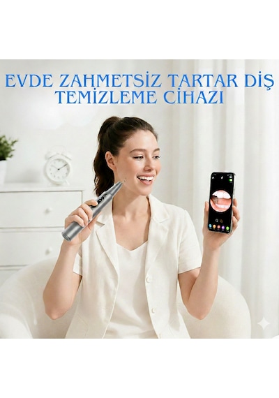 Npo M1 5mp Kameralı Uv'li 5 Modlu Ultrasonic Diş Beyazlatma Tartar Plak Diş Taşı Temizleme Cihazı