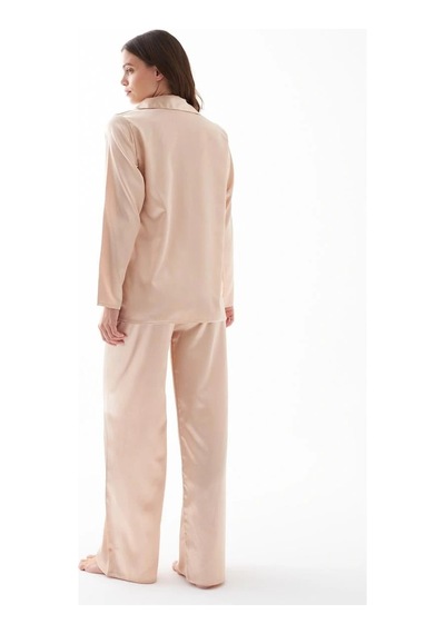İkikareshop Kadın Bej Oversize Saten Pijama Takımı - Rahat Kesim Şık Ev Giyim Seti Çok Renkli İkikareshop Kadın Bej Oversize Saten Pijama Takımı - Rahat Kesim Şık Ev Giyim Seti Çok Renkli