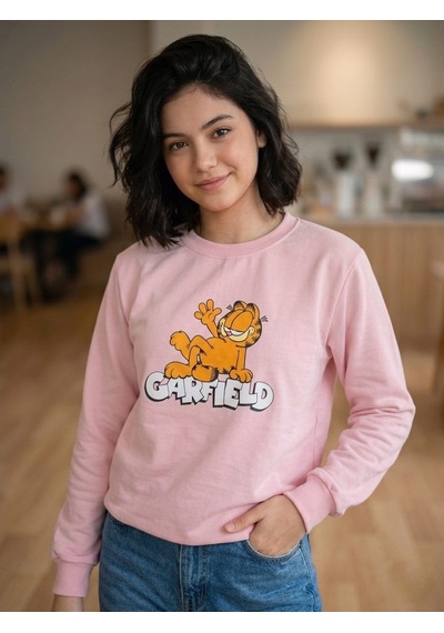 Ela Kız Çocuk Karakter Kız Çocuk Mevsimlik Sweatshirt Açık Pembe