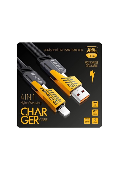 Tüm Telefonlara Uyumlu Cl24 Süper Hızlı 4 In 1 Sarj Kablosu Diğer