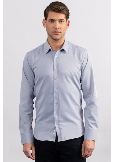 Tudors Modern Slim Fit Dar Kesim Armürlü Erkek Gömlek-23988 Gri Tudors Modern Slim Fit Dar Kesim Armürlü Erkek Gömlek-23988 Gri