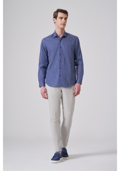 Morven Erkek Lacivert Pamuk Trend Dynamic Fit İtalyan Yaka Gömlek 26mc004060200 Lacivert