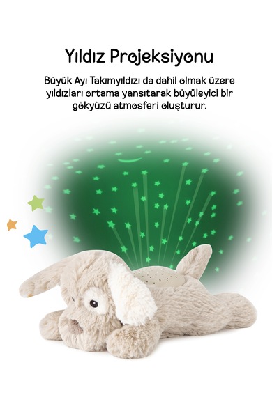 Cloud-b Melodili Peluş Köpek Uyku Arkadaşı 20x15x9 CM
