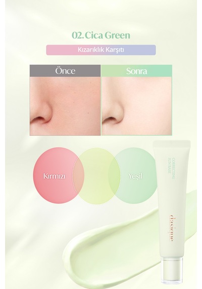 Dasique Güneş Koruyucu Ton Eşitleyici Ve Pürüzsüzleştirici Baz Correcting Sun Base 02 Cica Green