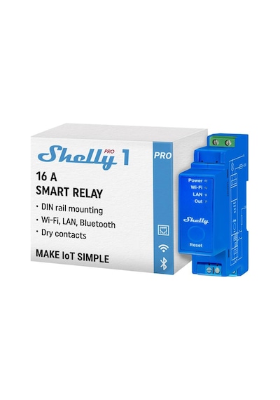 Shelly Pro 1 Dın Ray 1 Kanal Akıllı Röle