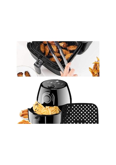 Siyah Isıya Dayanıklı Yıkanılabilir Silikon Fırın Ve Airfryer Kare Model Pişirme Matı 21,5 Cm Bx40