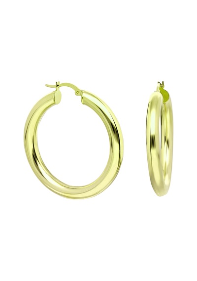 Glorria Gümüş 3 Cm Kalın Halka Küpe N11.30832