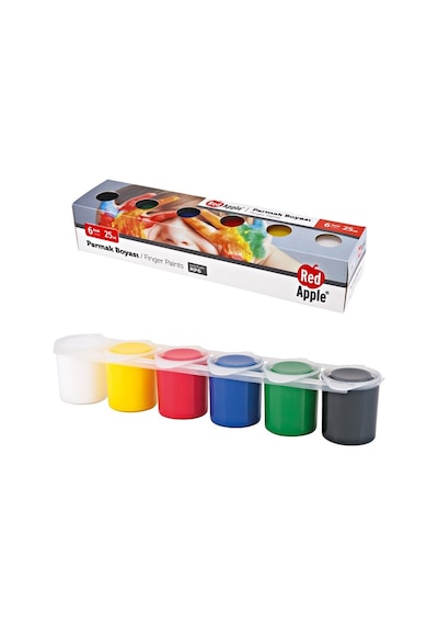 Red Apple Parmak Boyası Sıralı 6 Renk 6x25 ML Rp-6