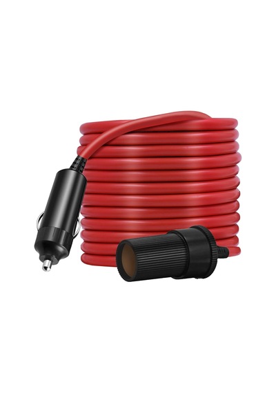 Mykablo Araç Çakmak Uzatma Kablosu, Tüm Marka Ve Modellerle Uyumlu, Kırmızı, 5 Metre, 12-24 Volt