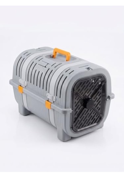 Kedi Taşıma Çantası Plastik Kafes Kilitlenebilir Kapaklı Havalı Taşıma Kabı Kedi Köpek Taşıma Box Güvenli P