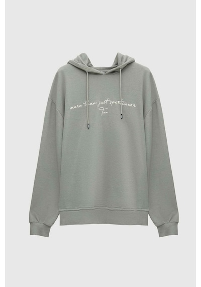 D's Damat Relaxed Fit Haki Nakışlı Sweatshirt 3ECE24ORT0493 Haki