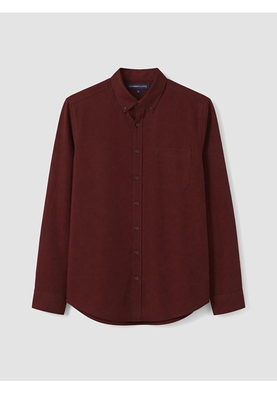 Lcwaıkıkı Classic Bordo Regular Fit Erkek Gabardin Gömlek
