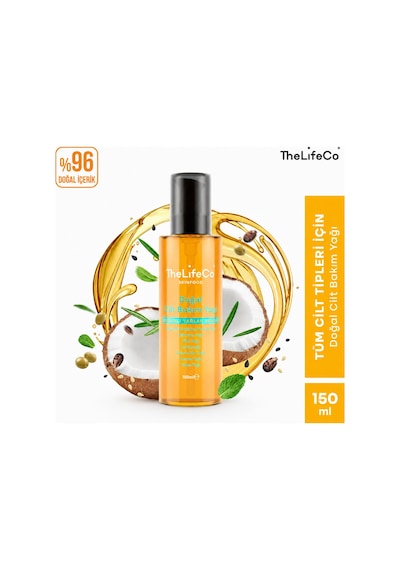 Thelifeco Skinfood Değerli Yağlar Serisi Doğal Cilt Bakım Yağı 150 ML