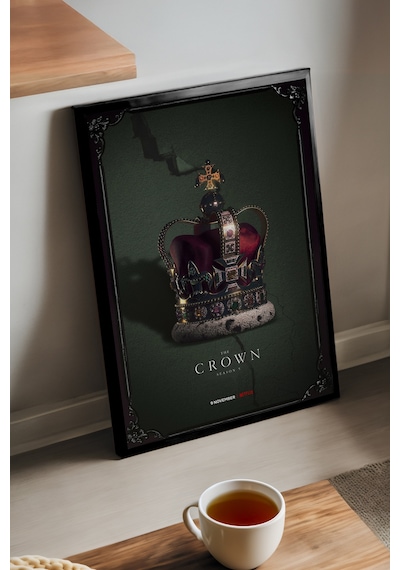 The Crown Siyah Ahşap Çerçeveli Poster, Film Duvar Tablosu