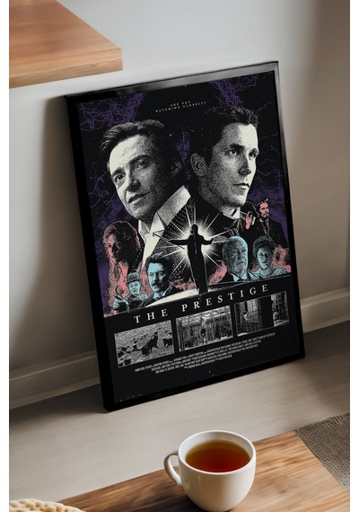 The Prestige Siyah Ahşap Çerçeveli Poster, Dekoratif Film Duvar Tablosu