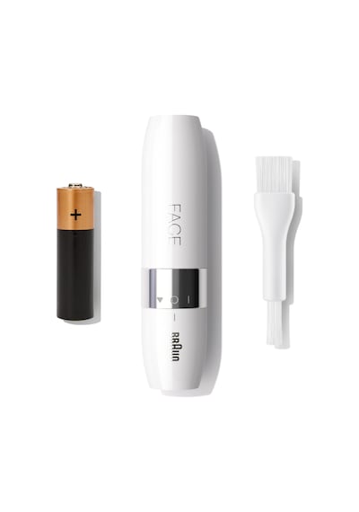 Braun Fs1000 Mini Yüz Tüy Alma Makinesi Pil Ve Temizleme Fırçası, Seyahat Boy, Kablosuz Kullanım
