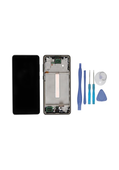 Tkgz Samsung Galaxy Uyumlu A33 5g Sm-a336 Lcd Ekran Dokunmatik - A - Kalite Çıtalı Siyah + Tamir Seti