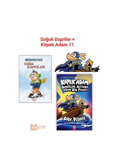 Köpek Adam-11 Ve Soğuk Espriler Kitabı, Köpek Adam Serisinin Son Kitabı, 2 Kitap Set
