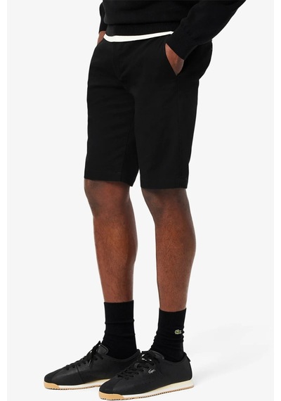 Lacoste Men's Slim Fit Bermuda Shorts Erkek Dar Kesim Pamuk Bermuda Şort Siyah