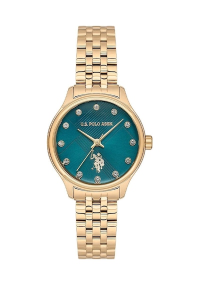 U.s. Polo Assn. Uspa2071-03 Quartz Çelik Altın Rengi Mavi Kadran 30 Mm Kadın Kol Saati