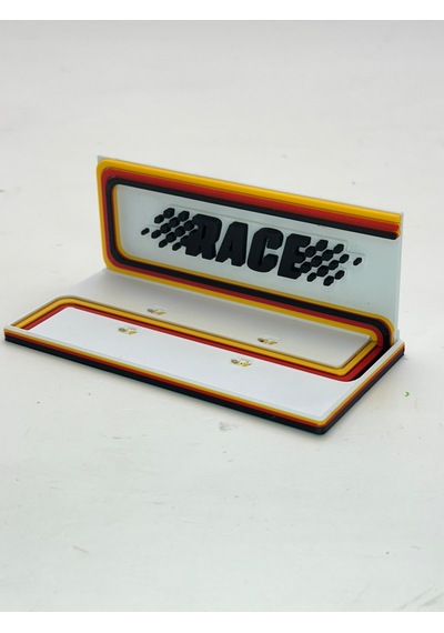 3d Baskı 1/64 Ölçekli Race Tasarımlı Mini Diorama Araç Sergileme Garajı