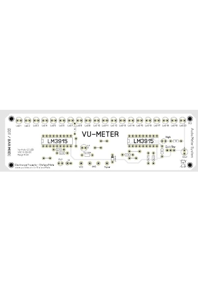 20 Led 60Db Vu-Metre Devresi - Lm3915 Vu-Meter