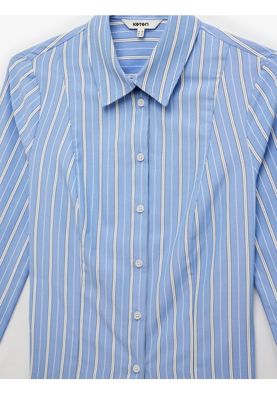 Koton Slim Fit Uzun Kollu Klasik Yaka Çizgili Poplin Gömlek Mavi Çizgili 6sak60064ew Mavi Çizgili Koton Slim Fit Uzun Kollu Klasik Yaka Çizgili Poplin Gömlek Mavi Çizgili 6sak60064ew Mavi Çizgili