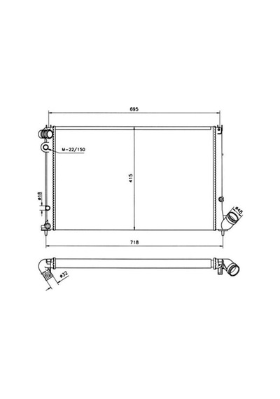 ORIS BPE036022 Radyatör Brazing 406 95-04 1.8-2.0 16V Ac Otom 640X398X22