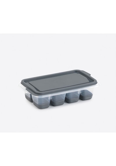 Bas Çıkar Kapaklı Pratik Mini Silikon Çok Amaçlı Buz Kalıbı 8 Bölmeli Buzluk Push Up Ice Cube Silik Diğer