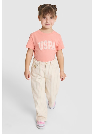 U.s. Polo Assn. Kız Çocuk Mercan Tişört Basic 50320291-vr204 Coral
