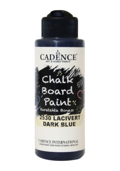 Chalkboard Paint 120ml Kara Tahta Boyası 2530 Lacivert Karışık, Çok Renkli