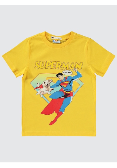 Superman Erkek Çocuk Takım 2-5 Yaş Sarı