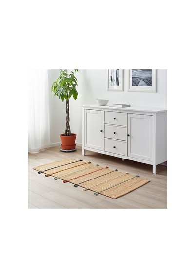 Ikea Raklev El Dokuması Jüt Halı, Natürel-çok Renkli, 70x160 Cm, Dikdörtgen Çok Renkli