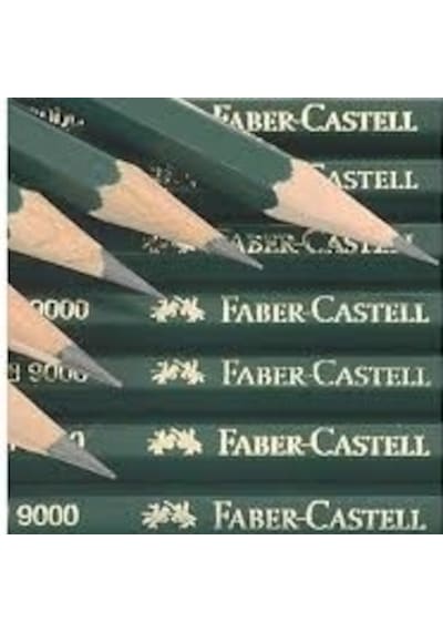 Faber-Castell 9000 3B Dereceli Kurşun Kalem Yeşil Renk