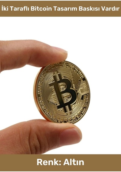 Özel Kutulu Hediyelik Kripto Hatıra Koleksiyon Bitcoin Madeni Para Altın Rengi 3'lü Set