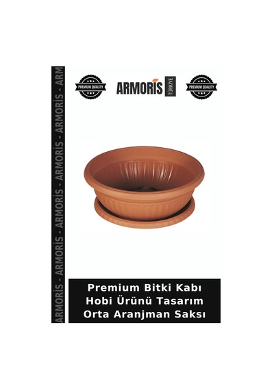 Premium Bitki Kabı Hobi Ürünü Tasarım Orta Aranjman Saksı