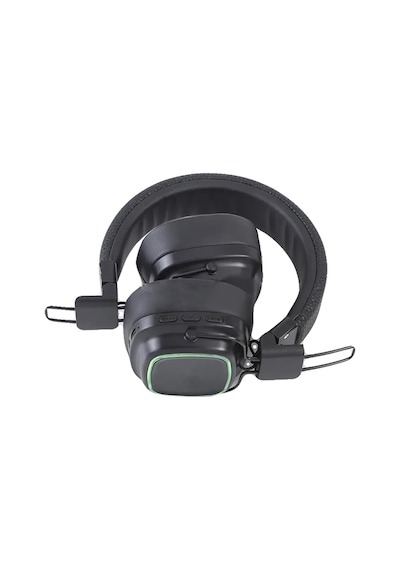 Retro Kablosuz Stereo Suni Deri Kafa Bluetooth Kulaklık Rgb Işık Extra Rahat Gürültü Azaltma Mt965 Siyah İle Uyumlu