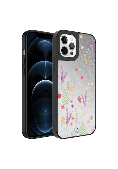 Apple Uyumlu iPhone 12 Pro Max Kılıf Aynalı Desenli Kamera Korumalı Parlak Zore Mirror Kapak Dallar