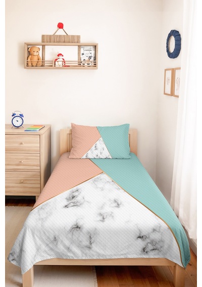Pastel Geometrik Genç Kız Odası Tek Kişilik Pike Takımı - Mermer Pudra Mint 160x220 Cm Yatak Örtüsü Kabuğu Bahçe Işıltısı Pastel Geometrik Genç Kız Odası Tek Kişilik Pike Takımı - Mermer Pudra Mint 160x220 Cm Yatak Örtüsü Kabuğu Bahçe Işıltısı