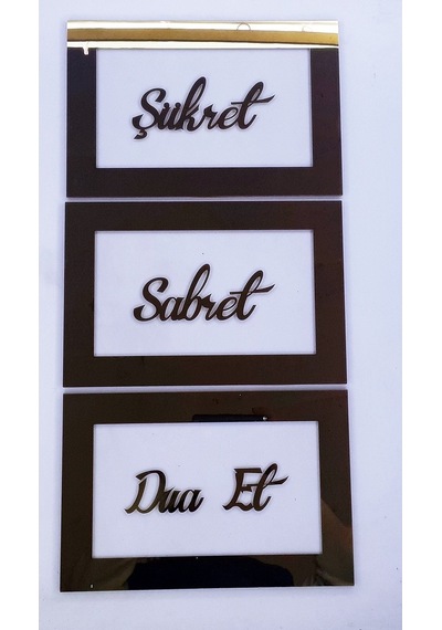Pleksi Sabret Şükret Dua Et Duvar Dekoru (409095721)