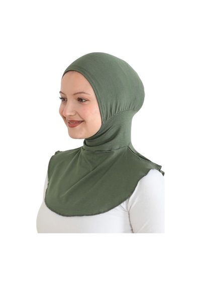 Modish Group Kadın Boyunluklu Hijab Tesettür Pratik Spor Bone - Sarı Haki