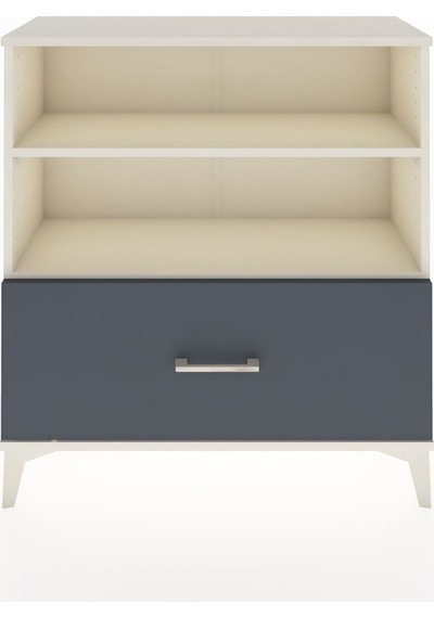 Arges Şifonyer 2 Raflı Tek Çekmeceli 88x30x96 Aytaşı-antrasit Aytaşı