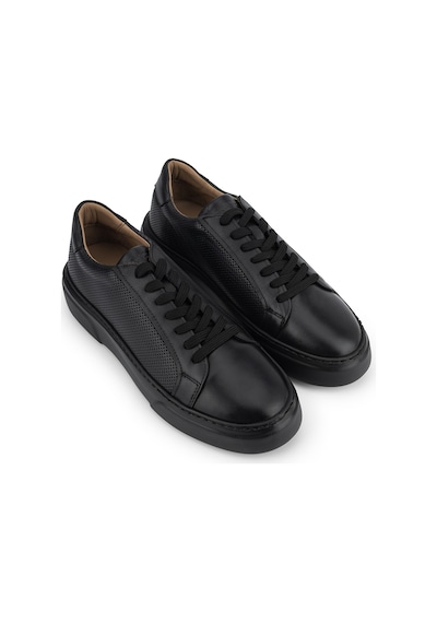Tamer Tanca Erkek Hakiki Deri Siyah Sneakers & Spor Ayakkabı 13 2033 Erk Ayk Sk26-27 Syh/syh Tbn Siyah1