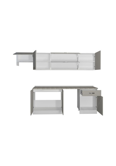 Decoraktiv Elite 280y Mdf Hazır Mutfak Dolabı - Tezgah Dahil - Kumtaşı Kum Beji