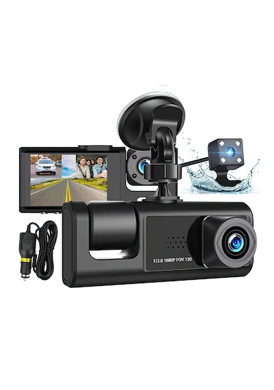 Araç İçi 3 Kameralı 1080p /2.0 İnç Lcd Ekranlı /gece Görüşlü /ger