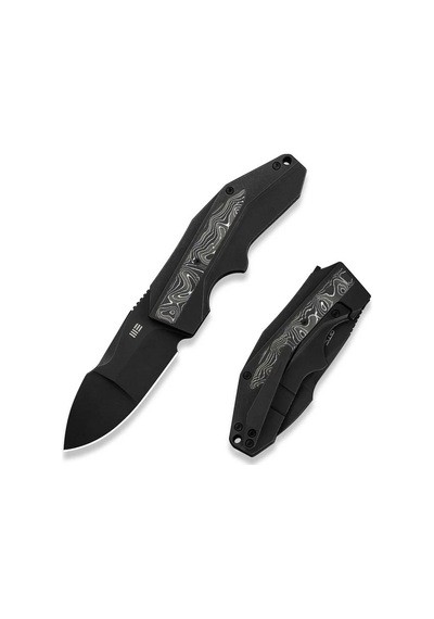 We Knife Coral Black Titanium Handle With Aluminum Foil Carbon Fiber Inlay Black Stonewashed Cpm 20cv Blade Kamp Çakı Siyah We Knife Coral Black Titanium Handle With Aluminum Foil Carbon Fiber Inlay Black Stonewashed Cpm 20cv Blade Kamp Çakı Siyah