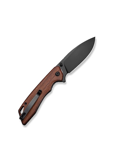 Sencut Stratex Guibourtia Wood Handle Black 9cr18mov Blade Kamp Çakı Kahverengi