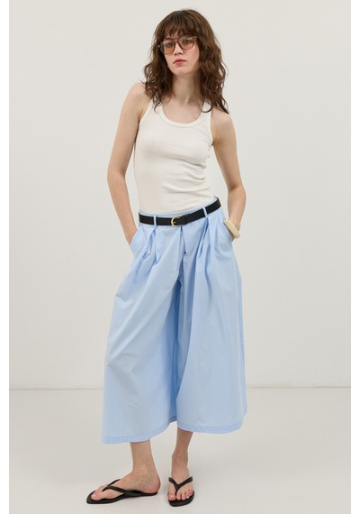Antioch Pileli Culotte Pantolon Mavi